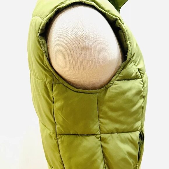 MERONA Women Lightweight Collared Zip & Button Closure Green Puff Vest Sz Small - Picture 6 of 15